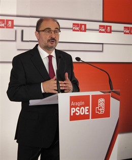 El secretario general del PSOE-Aragón, Javier Lambán