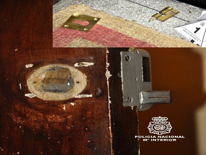 Imagen del robo en los pisos