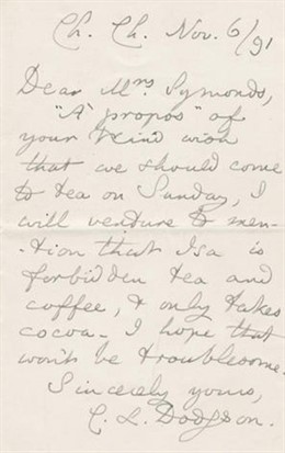 Carta de Lewis Carroll