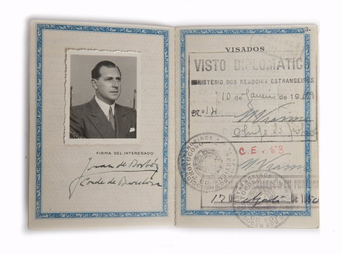 El pasaporte de Don Juan de Borbón