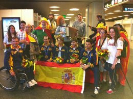 La expedición española paralímpica fue recibida en Barajas