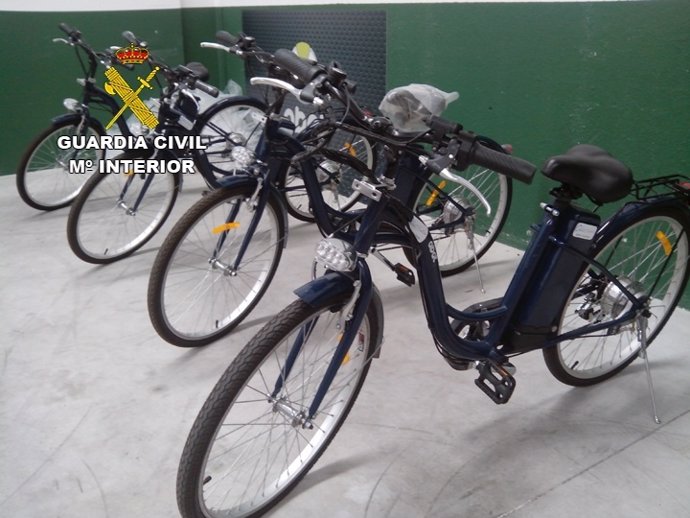 Bicicletas eléctricas falsificadas intervenidas por la Guardia Civil