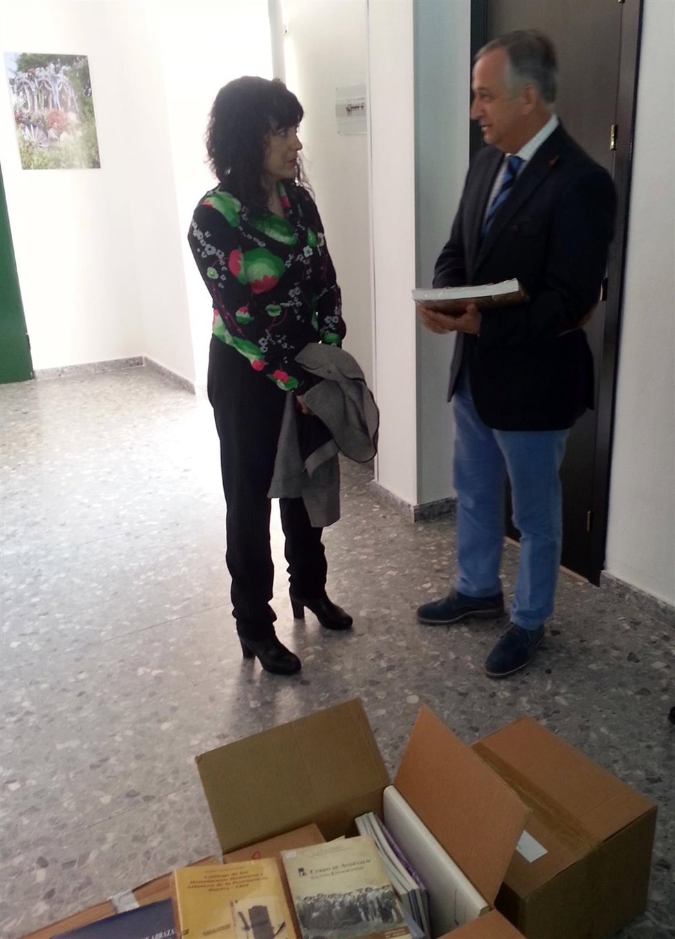 La diputada Elena Tobar con Juan Ferrer. 