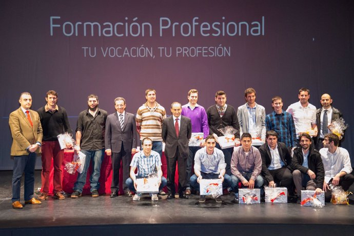 Entrega de los premios a los mejores proyectos empresariales de alumnos de FP