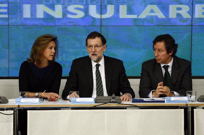 El presidente del PP, Mariano Rajoy, reunión sobre elecciones europeas
