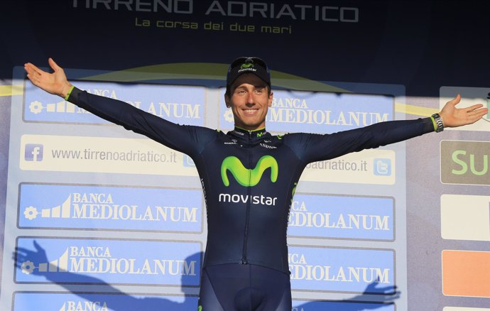 Adriano Malori, del Movistar, ganador de la crono de la Tirreno