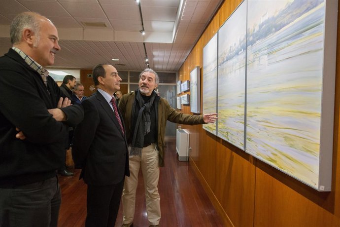 Serna en la inauguración de la exposición de Marnay