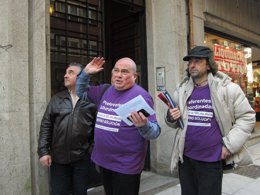 Representantes de la Coordinadora de Afectados por las Preferentes de Galicia