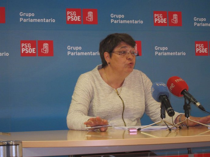 La diputada del PSdeG Marisol Soneira en rueda de prensa