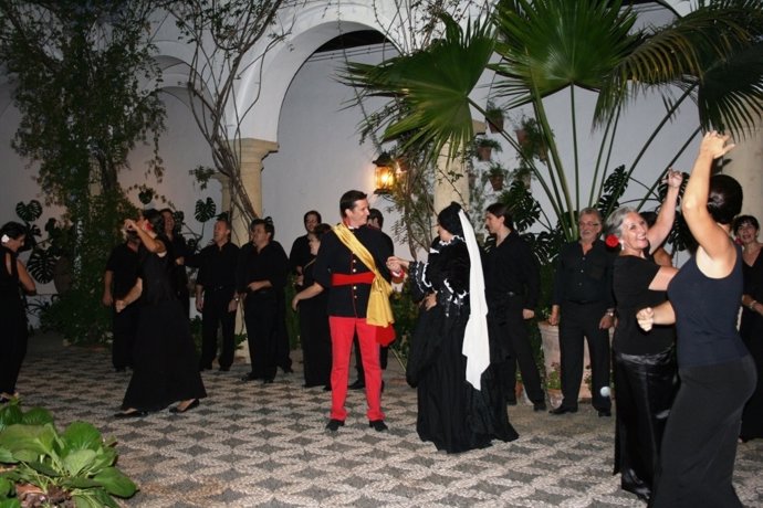 Uno de los ensayos del musical en el Palacio de Viana