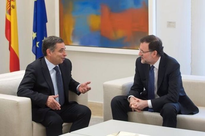 Rajoy con el presidente del Consejo Económico Social europeo