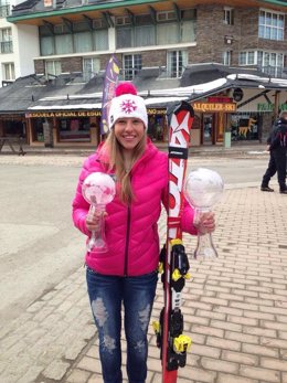 La esquiadora española Marina Boix, campeona de España de eslalon