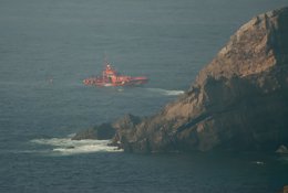 Buzo en el rescate del barco 'Santa Ana' en el Cabo Peñas