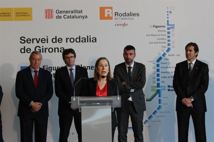 La ministra de Fomento, Ana Pastor, en Girona