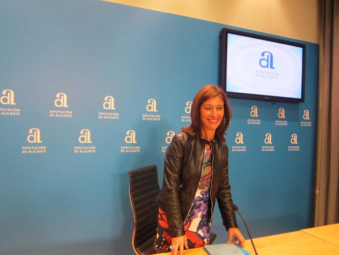 Mónica Lorente, antes de la rueda de prensa