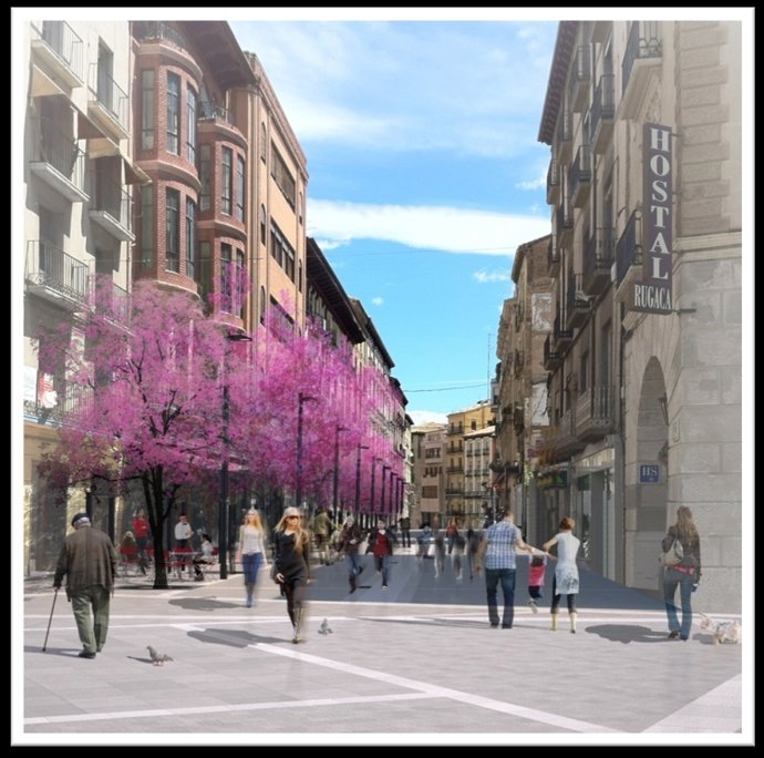 Recreación del Coso Bajo una vez concluyan las obras