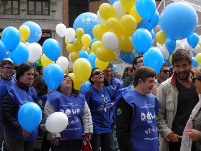 Down España celebra el 'Día Mundial del Síndrome de Down' en la plaza de Callao
