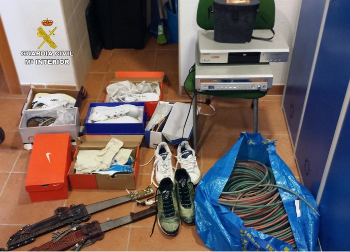 Imagen de los artículos sustraidos