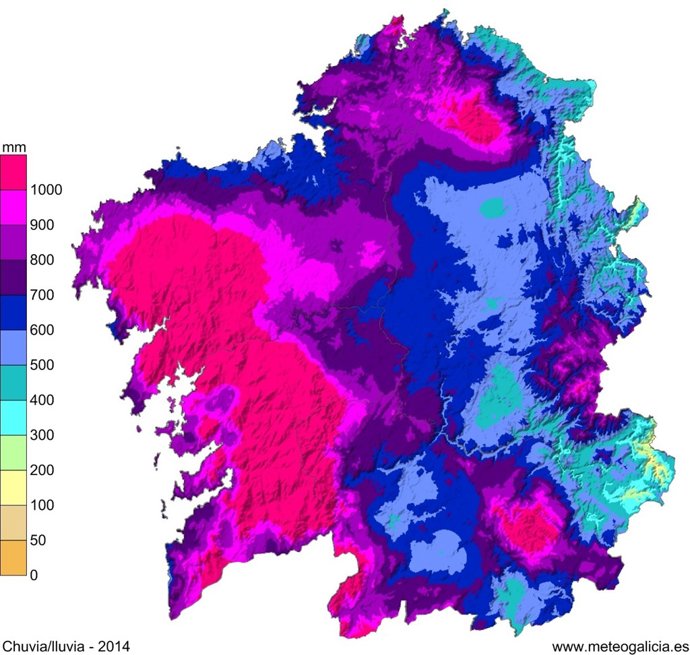 Mapa de precipitación acumulada