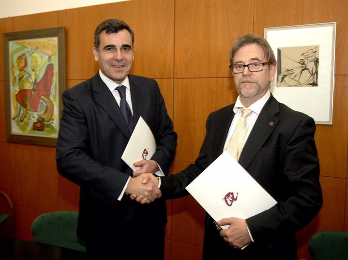 Xavier Adserà (Veremonte y BCN World) y Josep Manel Ricart (URV)