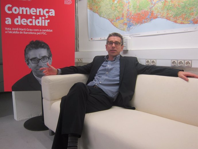 El líder del PSC en el Ayuntamiento de Barcelona, Jordi Martí.