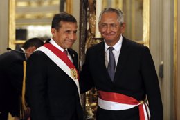El presidente de Perú, Ollanta Humala, y el primer ministro, René Cornejo.