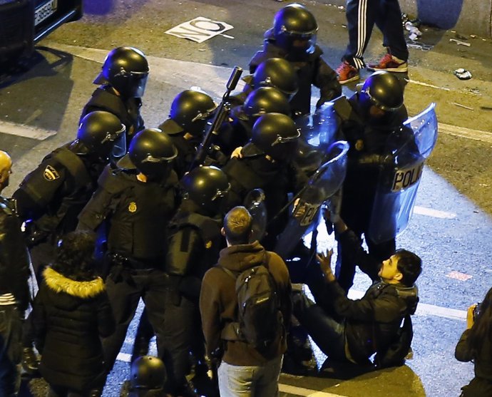 Disturbios en Madrid en la Marcha de la Dignidad