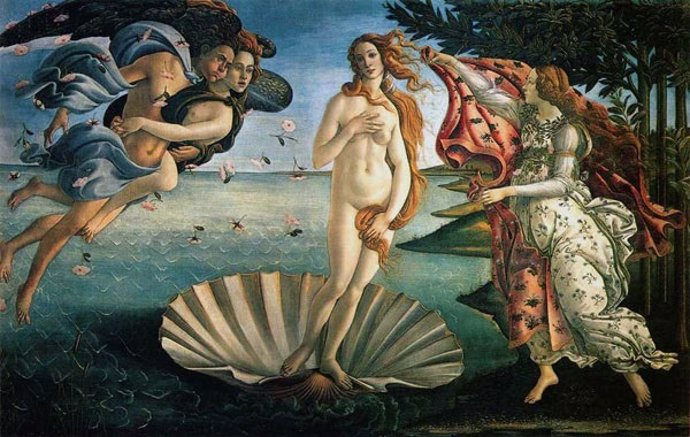 Nacimiento de Venus de Sandro Botticelli en Museo de Uffizi