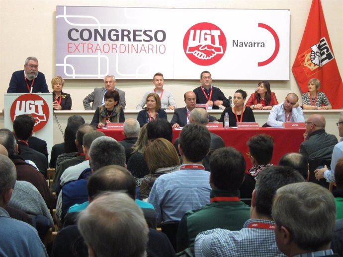 Cándido Méndez, en el congreso de UGT de Navarra.