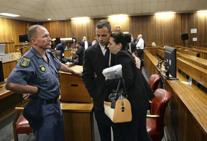 Pistorius en un momento durante el juicio
