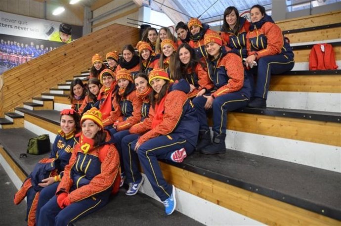 Selección española hockey hielo femenina Mundial Islandia                  