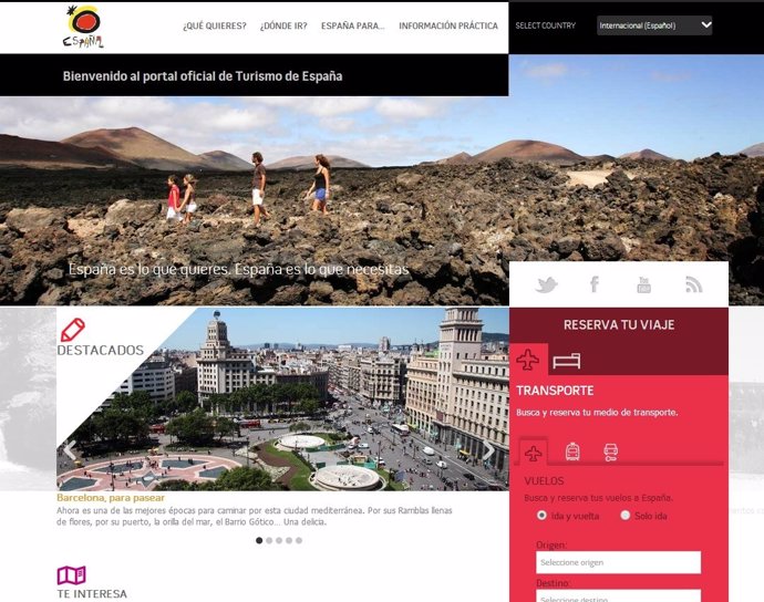 Portal oficial de Turismo de España