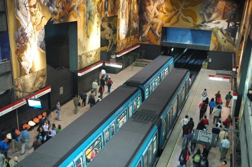 Metro de Santiago con trenes Alstom
