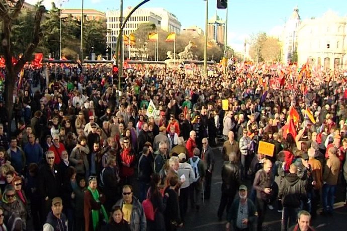 Las 'Marchas de la Dignidad' invanden Madrid