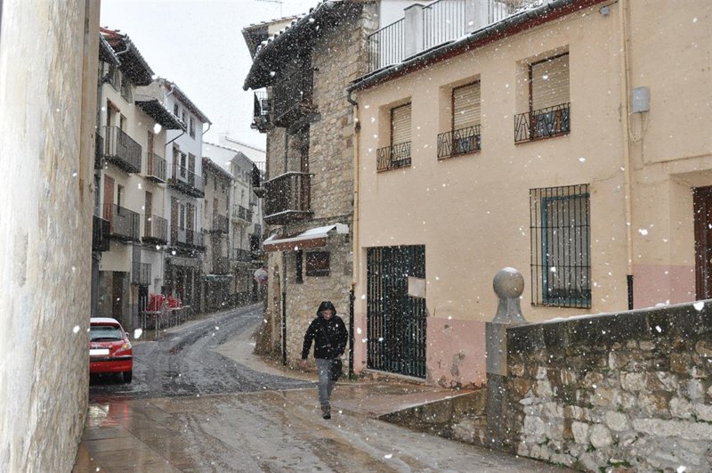 La nieve vuelve a Morella (Castellón) al inicio de la primavera La nieve vuelve a Morella (Castellón) al inicio de la primavera