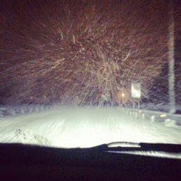 Temporal de nieve en la Autopista de El Huerna