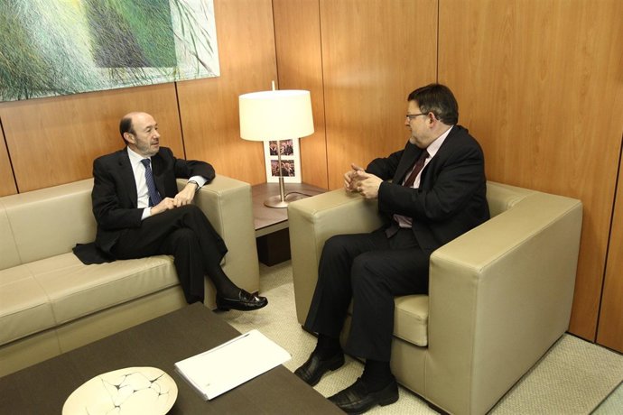 Alfredo Pérez Rubalcaba y Ximo Puig en una imagen de archivo