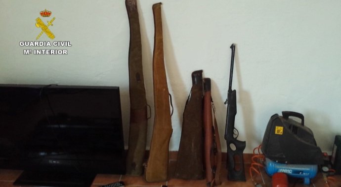 Armas intervenidas en la Operación Jartel