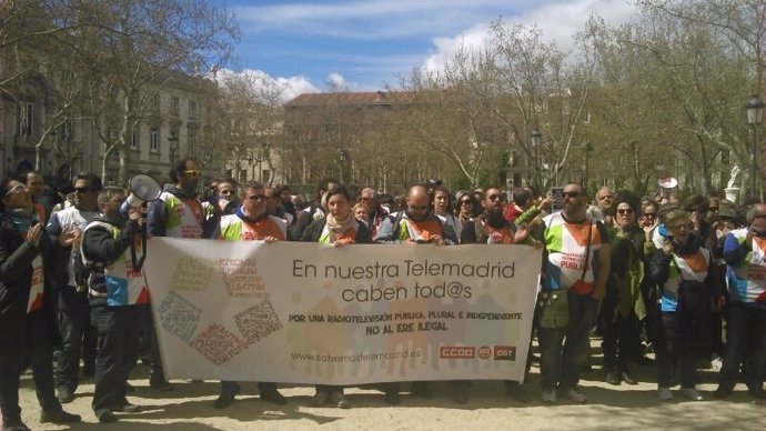 Trabajadores de Telemadrid afectados por el ERE