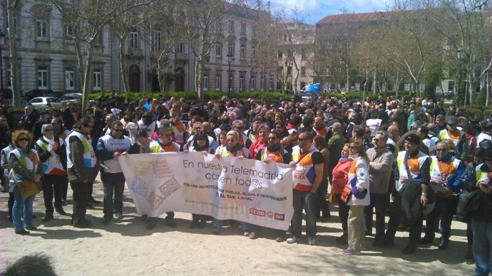 Trabajadores afectados por ERE en Telemadrid