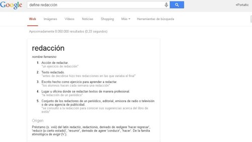 Definiciones de Google