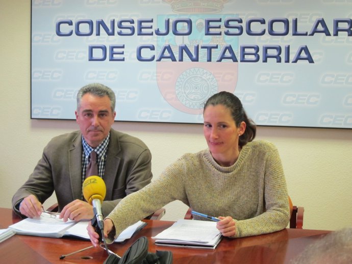 Presidente y secretaria del Consejo Escolar de Cantabria 