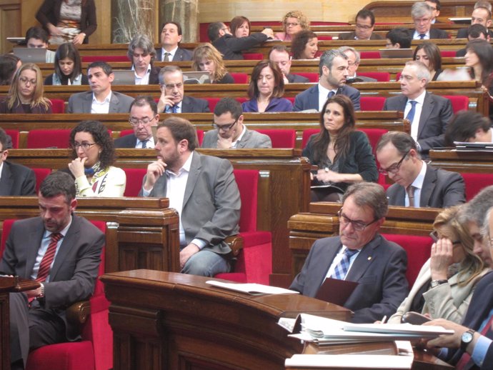 Artur Mas, en el Pleno del Parlament