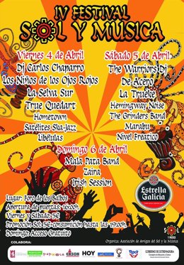 Cartel Del Festival Sol Y Música De Cáceres