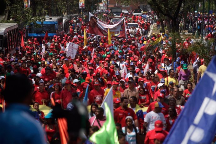 Manifestación 'chavista' en Caracas