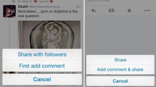 Actualización retuits de Twitter