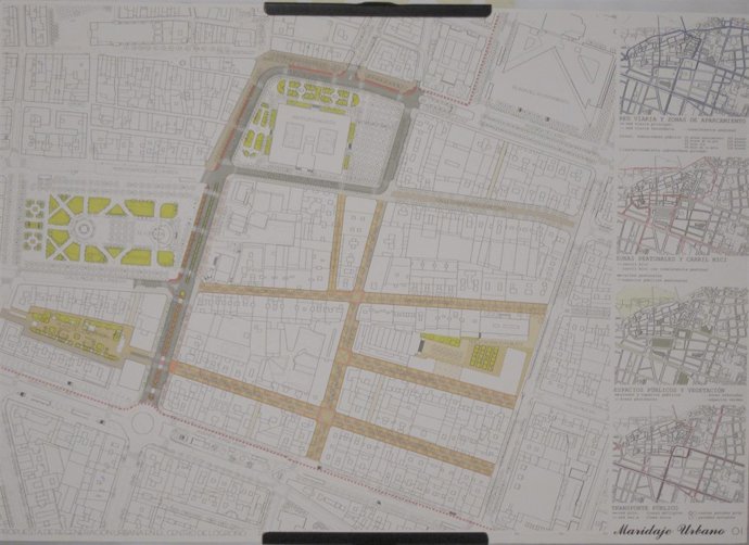 Plano de la propuesta para la remodelación de la Glorieta