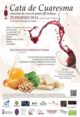 Cartel de la degustación de productos típicos de Cuaresma.