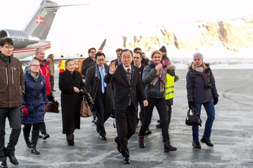 Ban Ki-moon en Groenlandia