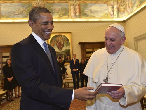 Barack Obama con el Papa Francisco